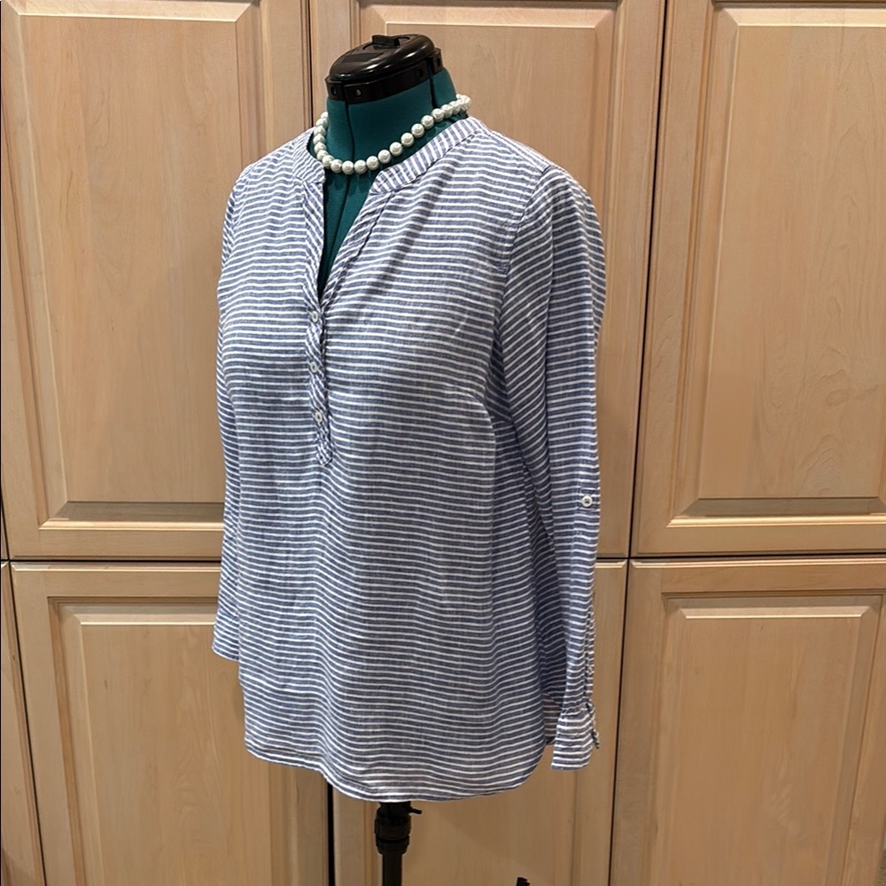 Striped Blue Women's Top